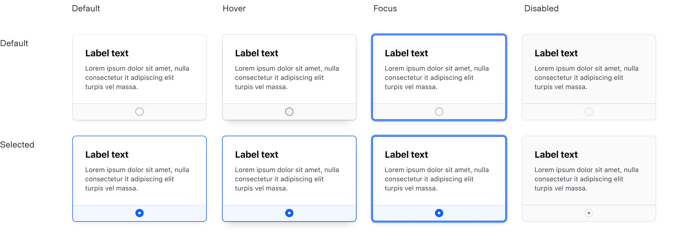 State example of the RadioCard